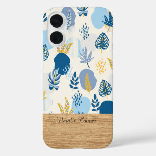 Coques iPhone 16 Boîtier iPhone personnalisé abstrait botanique ble