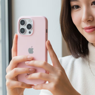 Coques iPhone 16 Pro Boîtier iPhone rose pastel personnalisé avec perso