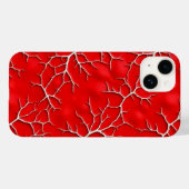 Coques Case-Mate iPhone Boîtier iPhone Rouge Vibrant avec Texture de Branc (Verso (horizontal))
