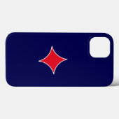 Coques Case-Mate iPhone Boîtier iPhone Royal Blue Red Starburst (Verso (horizontal))
