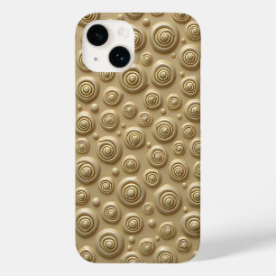Coque Pour iPhone 14 Boîtier iPhone texturé kaki avec motif spiralé