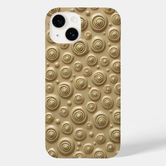 Coques Case-Mate iPhone Boîtier iPhone texturé kaki avec motif spiralé (Verso)