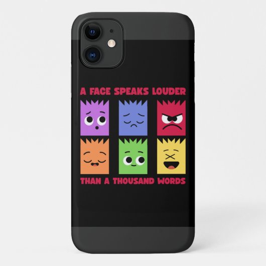 Coques Case-Mate iPhone boîtier iphone visage parle plus fort que mille mo (Dos)