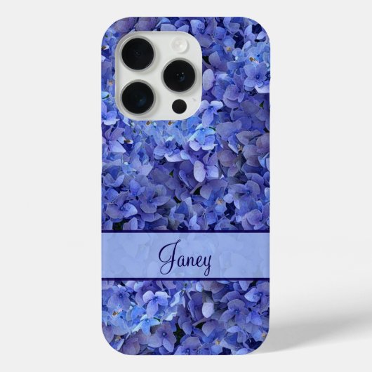 Coques Case-Mate iPhone Boîtier iPhone X Fleur d'Hydrangea Bleu Brillante (Verso)