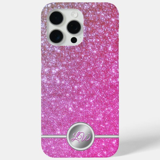 Coques Case-Mate iPhone Boîtier monogramme de parties scintillant pétillan (Verso)