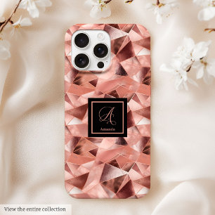 Coque iPhone 15 Pro Max Boîtier personnalisé pour iPhone 16 Élégant Rose G