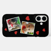 Coques Case-Mate iPhone Boîtier photo Black 2 personnalisé avec Coeurs rou (Verso (horizontal))