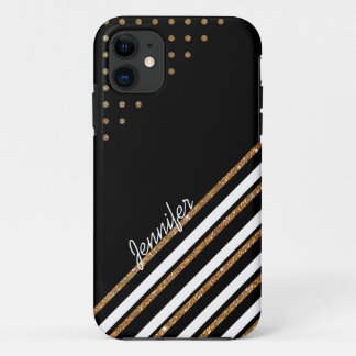 Coque iPhone 11 Boîtier pour iPhone 5S personnalisées Black et Gol