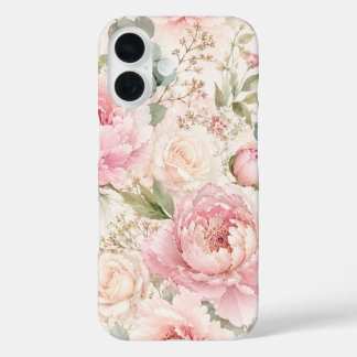 Coques iPhone 16 Boîtier robuste pour iPhone 16 Pro Max à motif flo