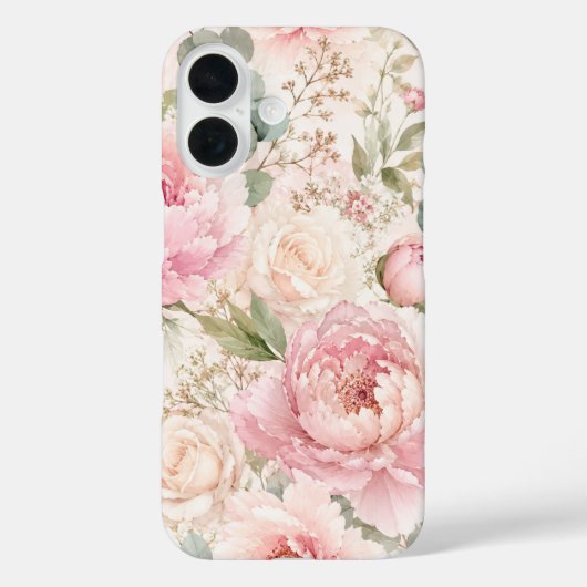 Coques Case-Mate iPhone Boîtier robuste pour iPhone 16 Pro Max à motif flo (Verso)