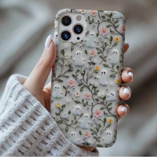 Coques Case-Mate iPhone Boîtier téléphonique 3D Floral Little Ghost