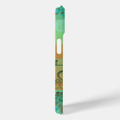 Coques Case-Mate iPhone Boîtier téléphonique Abstrait d'art floral vert (Verso / Droite)