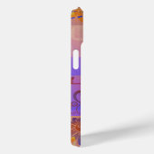 Coques Case-Mate iPhone Boîtier téléphonique Abstrait d'art floral violet (Verso / Droite)