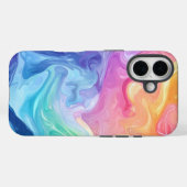 Coques Case-Mate iPhone Boîtier téléphonique Abstrait de flux d'aquarelle (Verso (horizontal))
