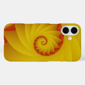 Coques Case-Mate iPhone Boîtier téléphonique abstrait de la spirale jaune (Verso (horizontal))