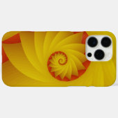 Coques Case-Mate iPhone Boîtier téléphonique abstrait de la spirale jaune (Verso (horizontal))