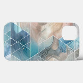 Coques Case-Mate iPhone Boîtier téléphonique Abstrait géométrique - Bleu e (Verso (horizontal))