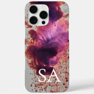 Coques iPhone 16 Pro Max Boîtier téléphonique Abstrait moderne avec initial
