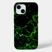Coques Case-Mate iPhone Boîtier téléphonique Abstrait noir et vert (Verso)