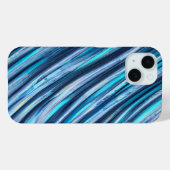 Coques Case-Mate iPhone Boîtier téléphonique Abstrait Turquoise Wave Motif (Verso (horizontal))