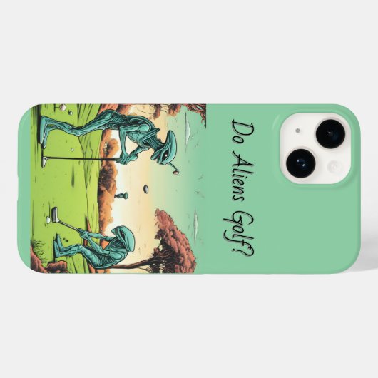 Coques Case-Mate iPhone Boîtier téléphonique Alien Golfers (Verso (horizontal))