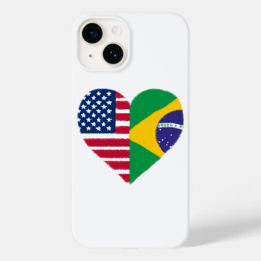Coques Case-Mate iPhone Boîtier téléphonique Amour Américain Brésilien (Verso)