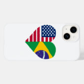 Coques Case-Mate iPhone Boîtier téléphonique Amour Américain Brésilien (Verso (horizontal))