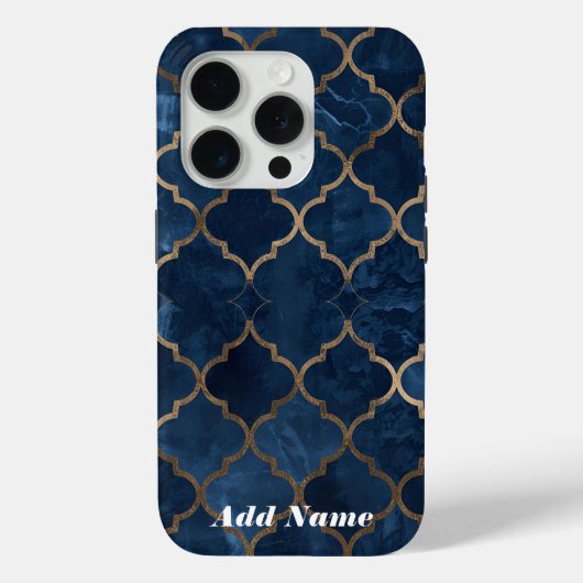 Coques Case-Mate iPhone Boîtier téléphonique Arabesque Trellis - Blue & Go (Verso)