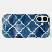 Coques Case-Mate iPhone Boîtier téléphonique Arabesque Trellis - Blue Wate (Verso (horizontal))