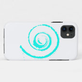 Coques Case-Mate iPhone Boîtier téléphonique avec Cyan Twirl (Dos (Horizontal))