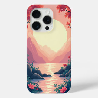 Coque iPhone 15 Pro Boîtier téléphonique avec un joli paysage