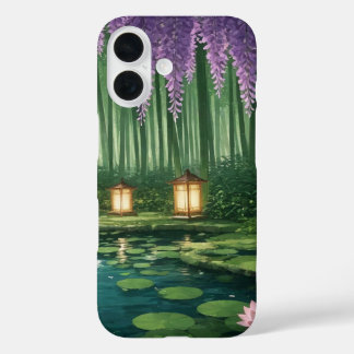 Coques iPhone 16 Boîtier téléphonique Bamboo Forest et Wisteria iPh