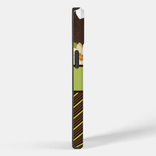 Coques Case-Mate iPhone Boîtier téléphonique Brown et vert joli Fleurs (Verso / Droite)