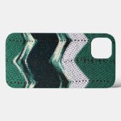 Coques Case-Mate iPhone Boîtier téléphonique - Chevron croisé en vert (Verso (horizontal))