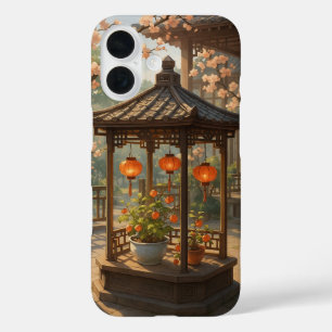 Coques iPhone 16 Boîtier téléphonique chinois de design de jardin