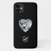 Coques Case-Mate iPhone Boîtier téléphonique Diamond Heart Monogram (Dos)