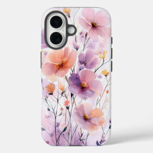 Coques iPhone 16 Boîtier téléphonique Dream Watercolor Fleur sauvag
