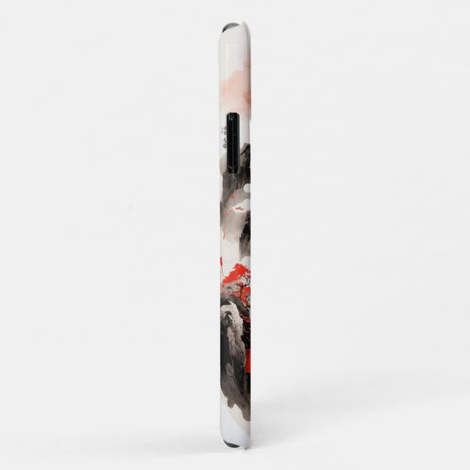 Coques Case-Mate iPhone Boîtier téléphonique en encre chinoise - Rouge et (Dos/Droite)