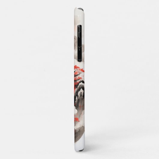 Coques Case-Mate iPhone Boîtier téléphonique en encre chinoise - Rouge et  (Dos/Gauche)