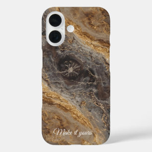 Coques iPhone 16 Boîtier téléphonique en marbre personnalisé - Art