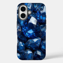 Boîtier téléphonique esthétique en cristal bleu