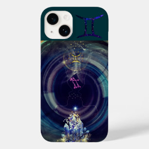 Coque Pour iPhone 14 Boîtier téléphonique Gemini, bleu