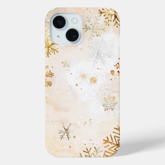 Coques Case-Mate iPhone Boîtier téléphonique Golden Snowflake Bliss (Verso)