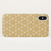 Coques Case-Mate iPhone Boîtier téléphonique - Hexagon et Barres en Jaune (Dos (Horizontal))