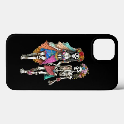 Coques Case-Mate iPhone Boîtier téléphonique Hippie Skeleton Couple (Verso (horizontal))