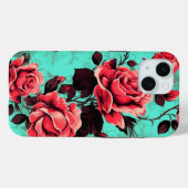 Coques Case-Mate iPhone Boîtier téléphonique iPhone 15 avec design floral  (Verso (horizontal))