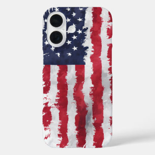 Coques iPhone 16 Boîtier téléphonique MAGA Patriotique American Fla