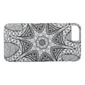 Coques Case-Mate iPhone Boîtier téléphonique Mandala noir et blanc (Dos (Horizontal))