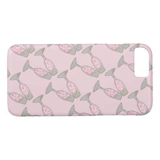 Coques Case-Mate iPhone Boîtier téléphonique Mariage en verre de Champagne (Dos (Horizontal))