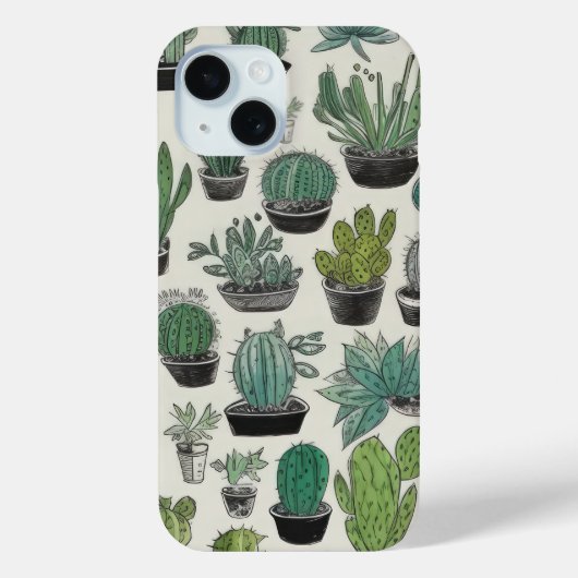 Coques Case-Mate iPhone Boîtier téléphonique Motif Cactus vert (Verso)